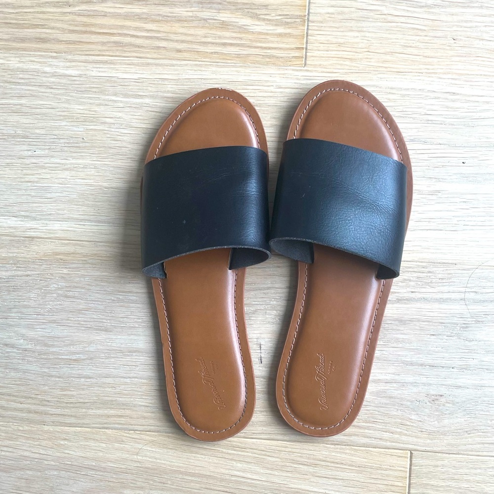 Black Slide Sandals
